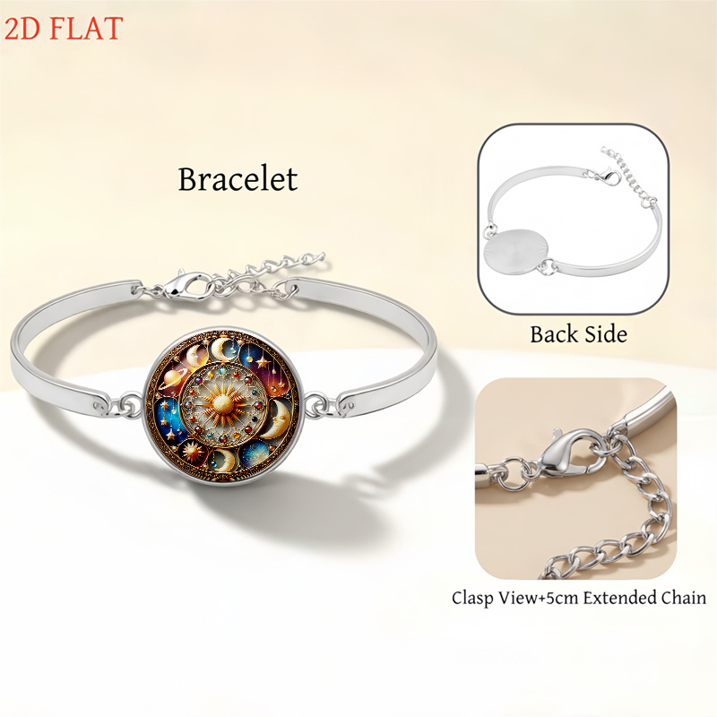 5pcs Solar System & Celestial-Themed Women's Jewellery Set
